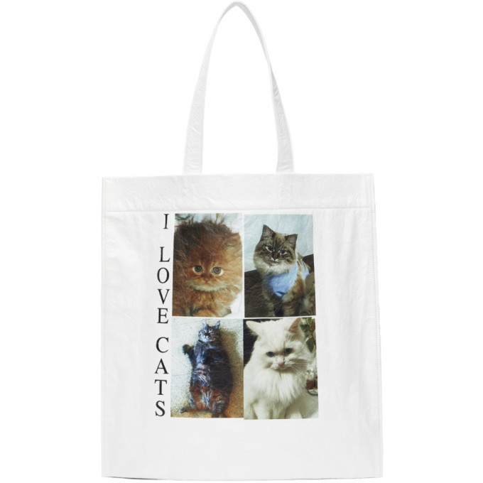 Photo: Balenciaga White I LOVE PETS Medium I Love Cats Shopper Tote