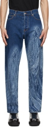 MSGM Blue Print Jeans