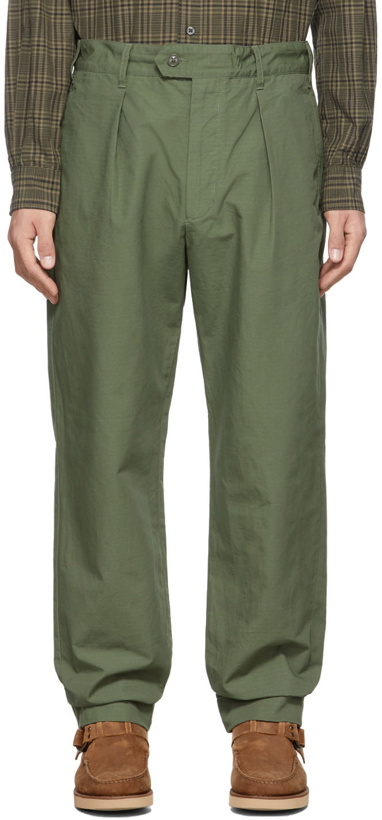 Photo: Engineered Garments Khaki Cotton Ripstop Carlyle Trousers