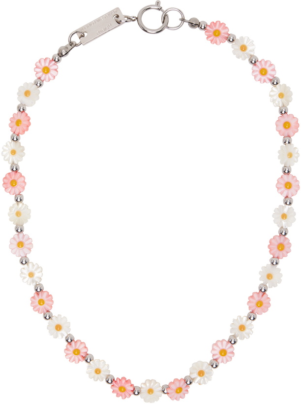 Photo: IN GOLD WE TRUST PARIS SSENSE Exclusive Pink & White Flower Necklace