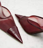 Saint Laurent Renée mesh and leather mules