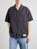 Neighborhood - Camp-Collar Cotton-Jacquard Shirt - Gray