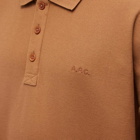A.P.C. Men's Antoine Logo Polo Shirt in Caramel