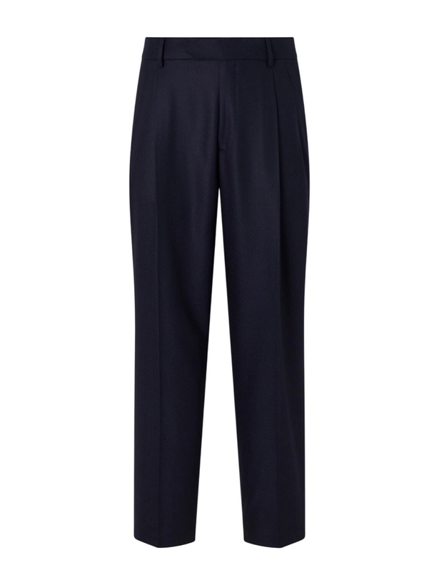 Photo: Gabriela Hearst - Arthur Tapered Wool and Cashmere-Blend Flannel Suit Trousers - Blue