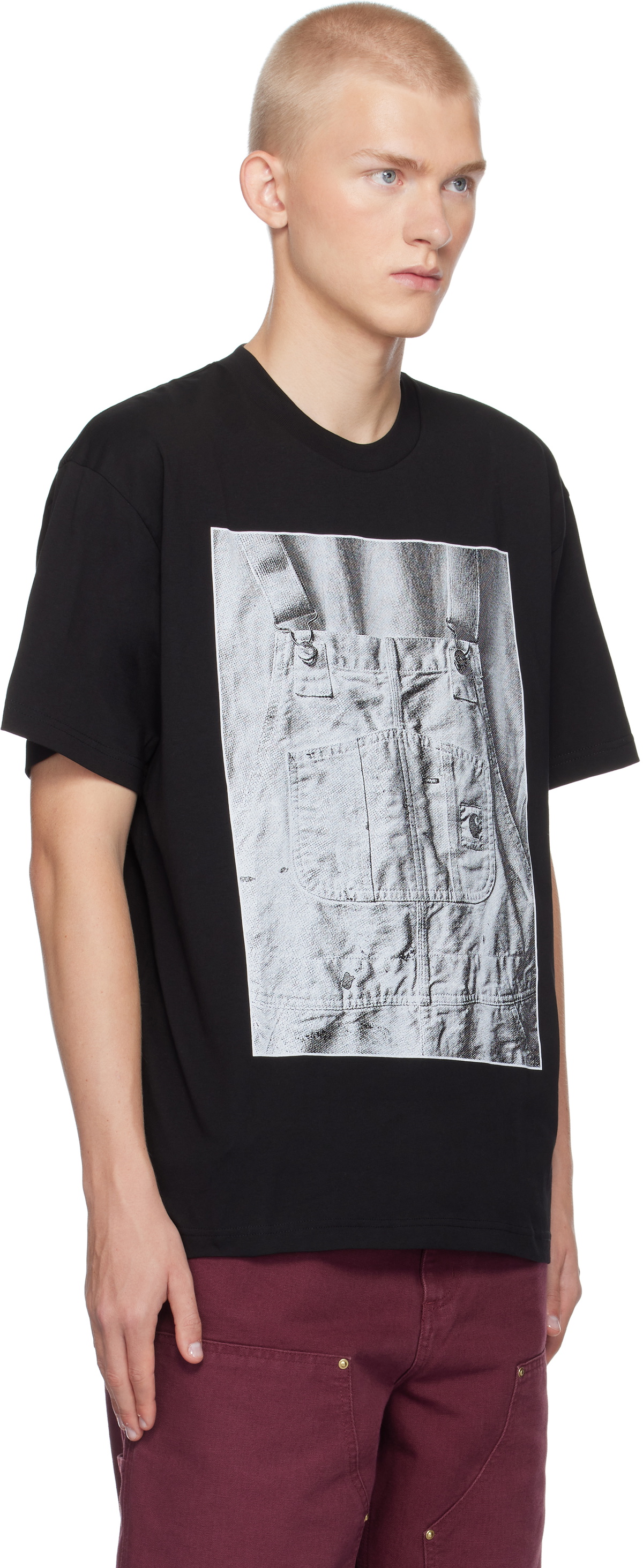 Carhartt Work In Progress Black BIB Overall T-shirt