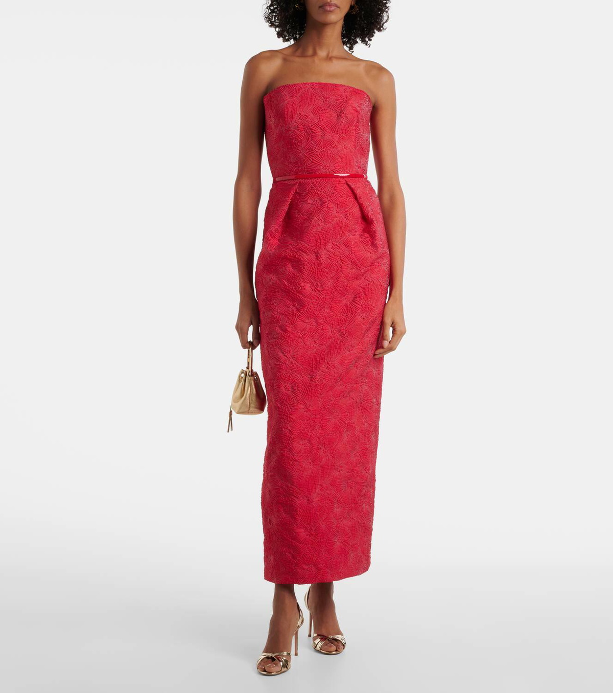 ワンピース MAX MARA STUDIO Woman Dress Red 2362210861600 001 Max Mara Studio - Uranus dress in cotton poplin red - The Corner