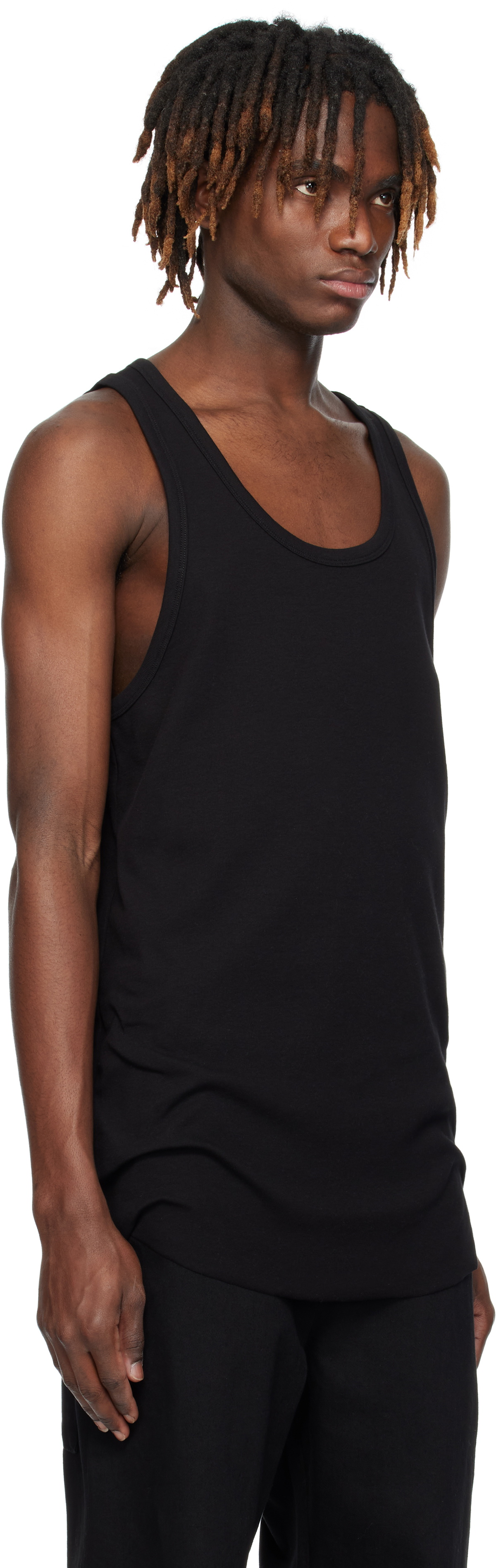 thom/krom Black M TS 854 Tank Top