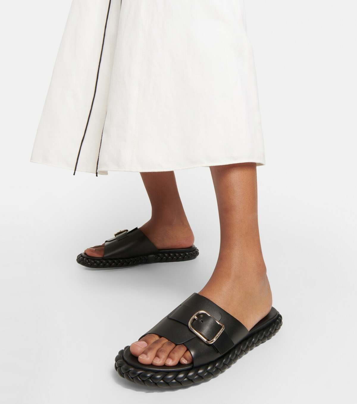 【Chloe】 Pipレザースライド Chloe - Pip leather slides Chloe