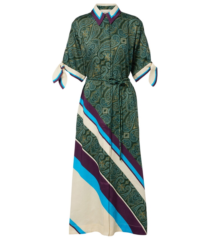 Photo: Alémais Joni printed linen-blend shirt dress