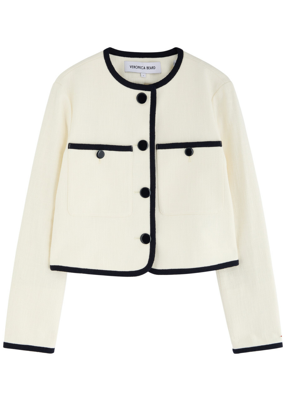 Veronica Beard Beale Cotton-blend Jacket Cream