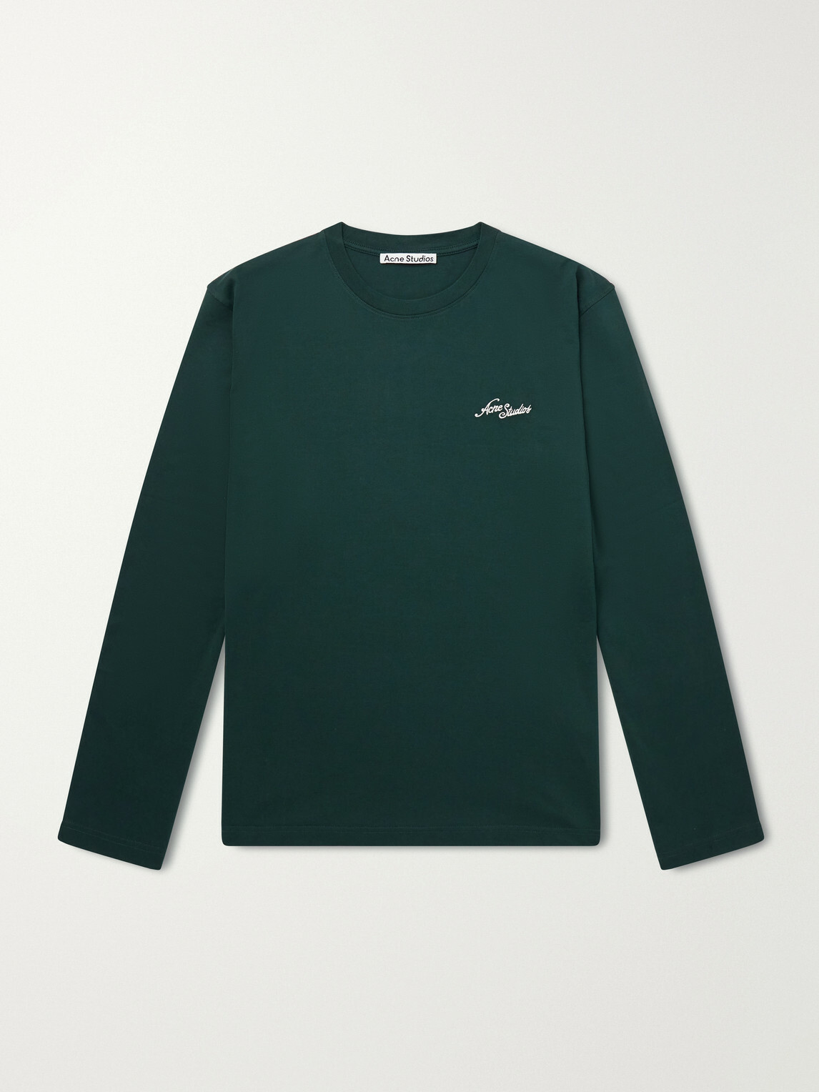 Acne Studios - Logo-Embroidered Cotton-Jersey T-Shirt - Green