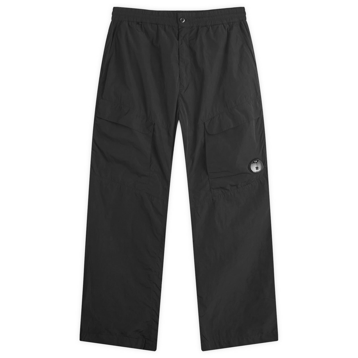C.P. Company Men's Chrome-R Loose Cargo Pants in Black C.P.