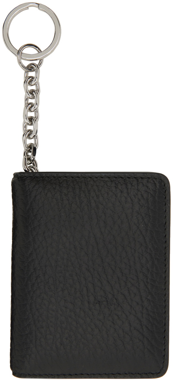 Maison Margiela Black Keyring Bifold Card Holder Maison Margiela