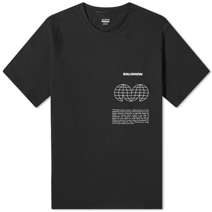 Photo: Salomon Men's Globe Graphic SS T-Shirt in Deep Black