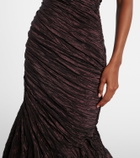 Marmar Halim Draped off-shoulder corset gown