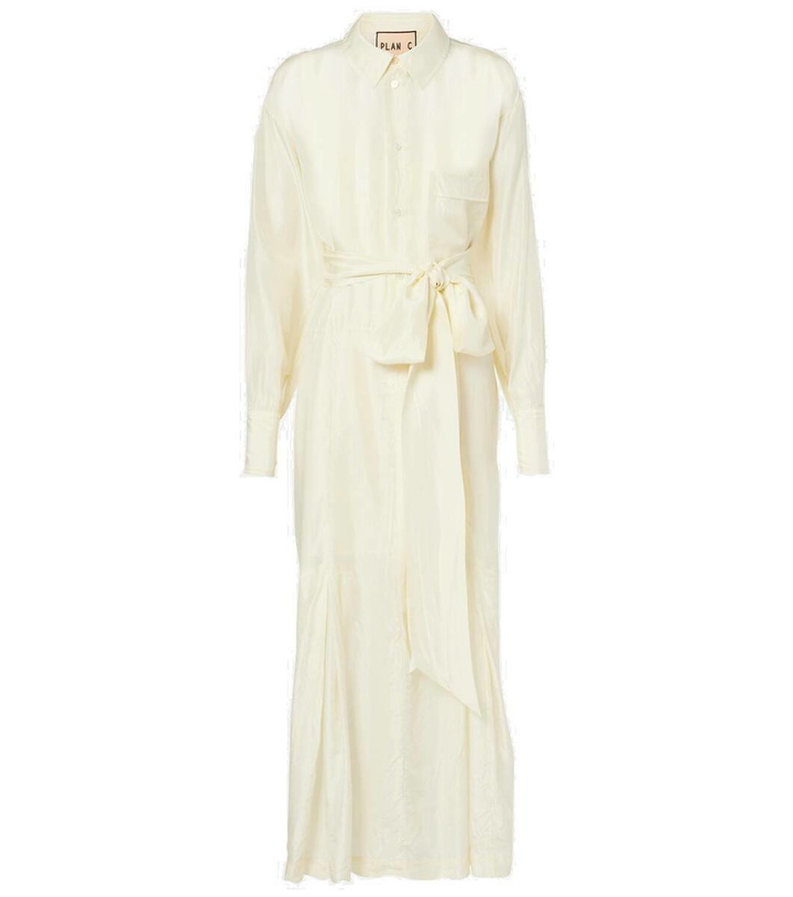Photo: Plan C Belted silk shirtdress