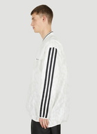 Three Stripe Long Sleeve T-Shirt in White