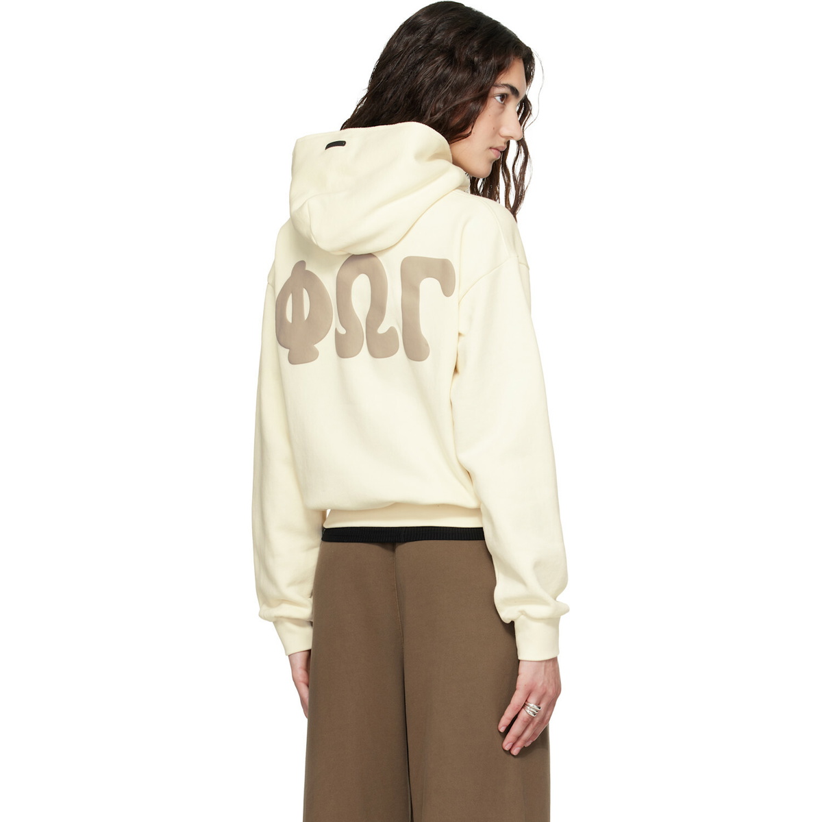 Fear of God ESSENTIALS Off-White 90s Fleece Hoodie
