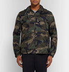 Valentino - Camouflage-Print Shell Hooded Jacket - Men - Army green