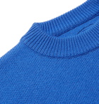 Ader Error - Oversized Logo-Appliquéd Wool Sweater - Blue