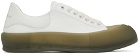 Alexander McQueen White & Khaki Deck Plimsoll Low Sneakers