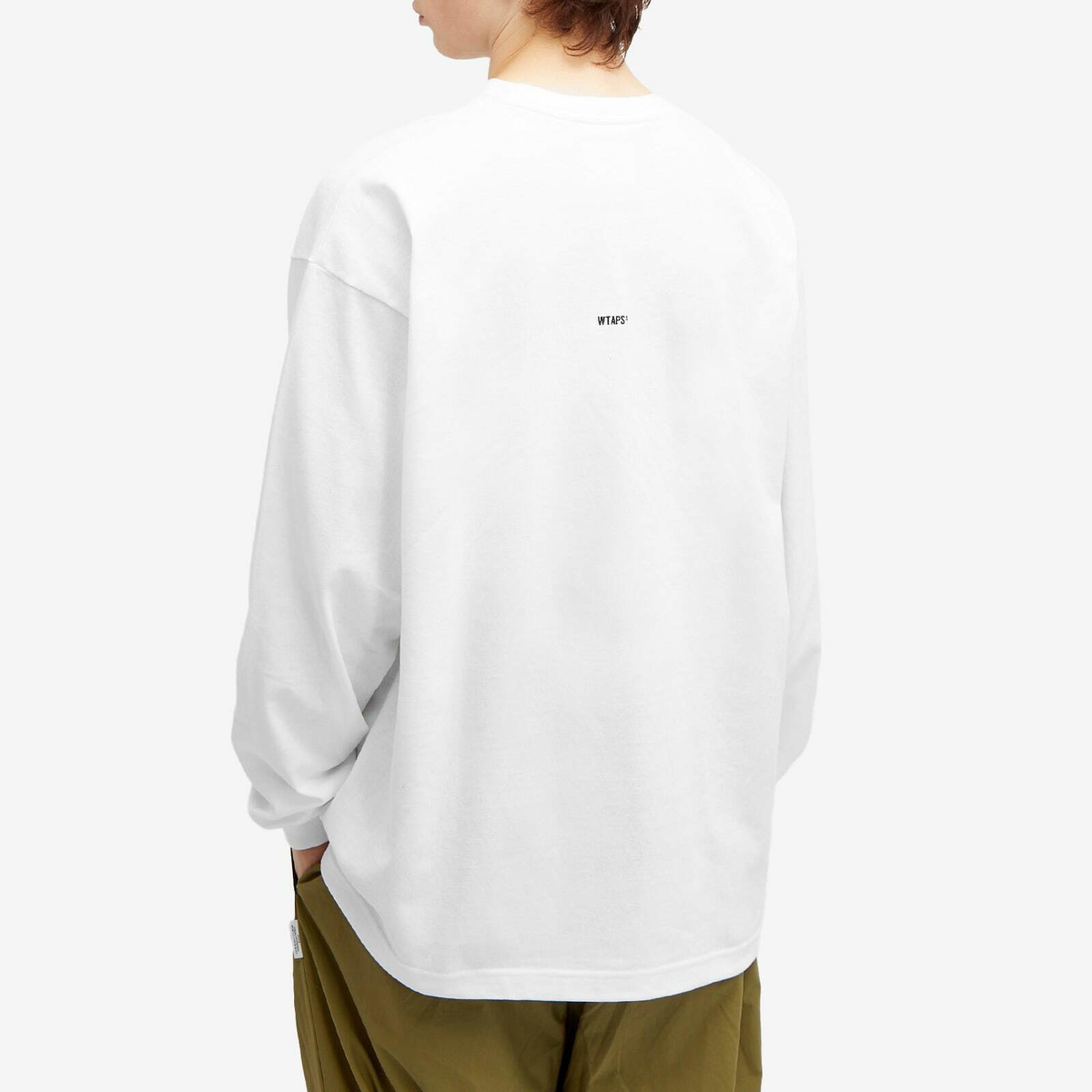 WTAPS Men's 10 Long Sleeve Plain T-Shirt in White WTAPS