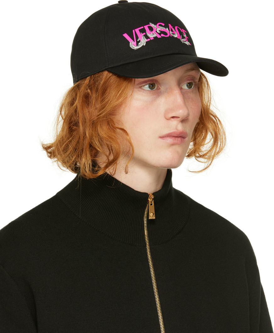 Versace Black Logo Cap Versace