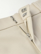SAINT LAURENT - Tapered Pleated Grain de Poudre Wool Trousers - Neutrals