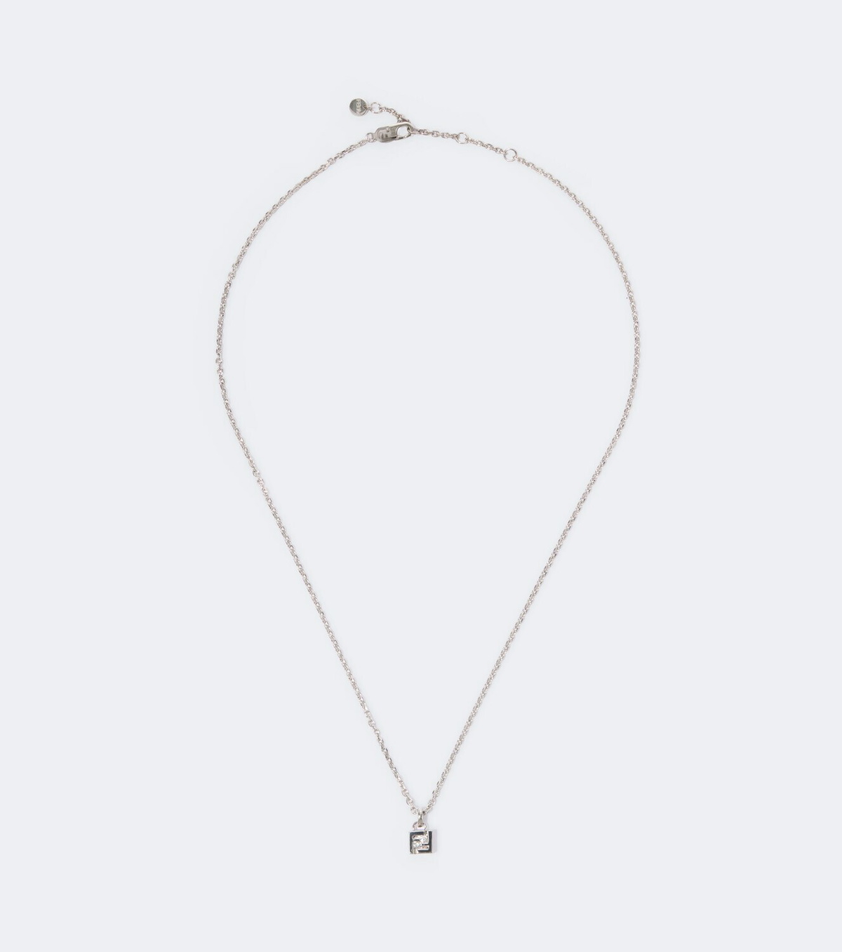 Fendi FF crystal-embellished pendant necklace