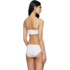 SHUSHU/TONG White Raw Edge Bralette & Briefs Set