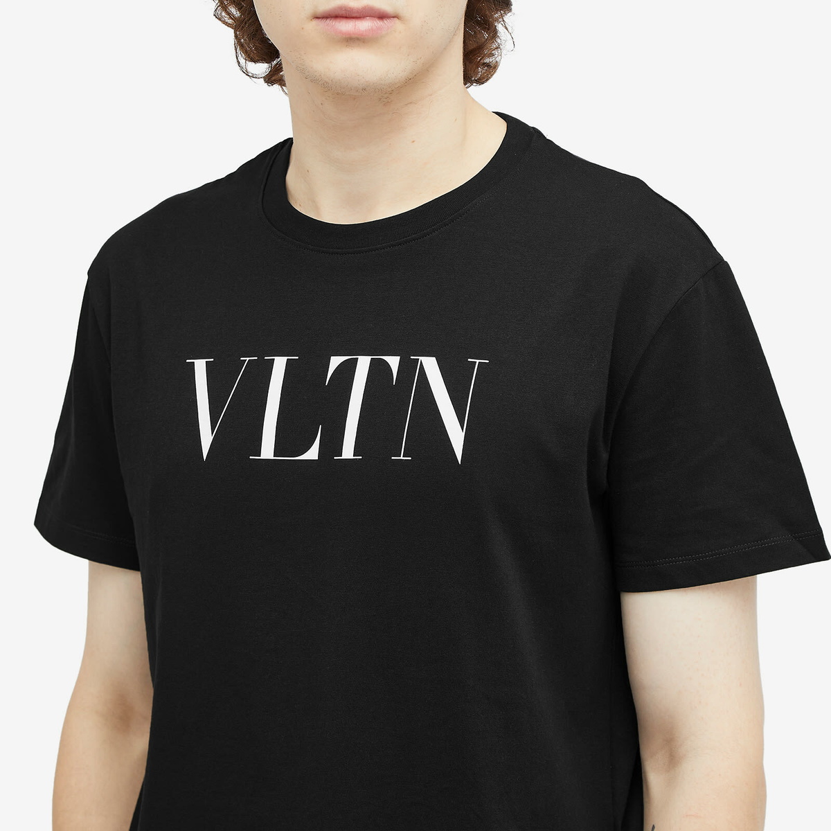 Valentino Men's VLTN Logo T Shirt in Black