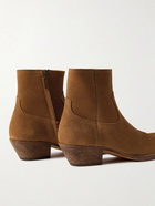 SAINT LAURENT - Lukas Suede Chelsea Boots - Brown