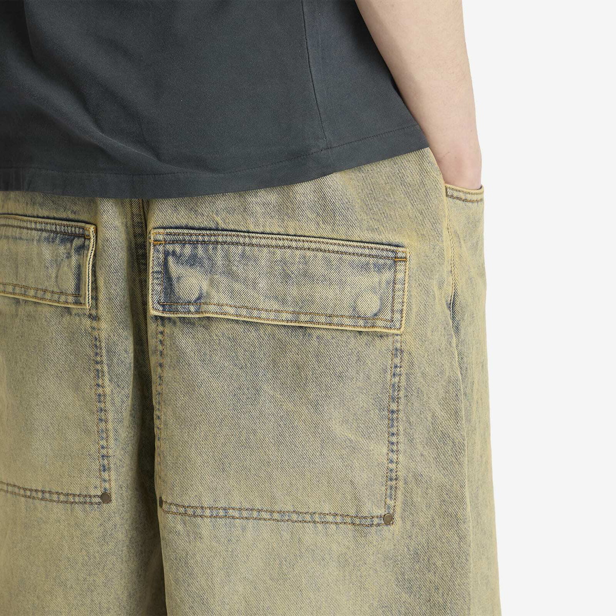 Entire Studios Men's Spar Denim Shorts in Surface Wave Entire Studios