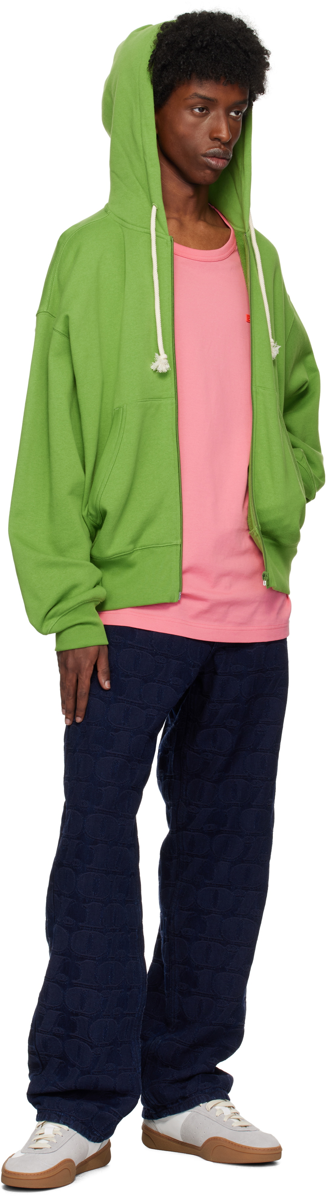 Awake NY Navy Jacquard '100' Jeans Awake NY