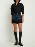 JUNYA WATANABE - Levi's Denim & Wool Volant Mini Skirt