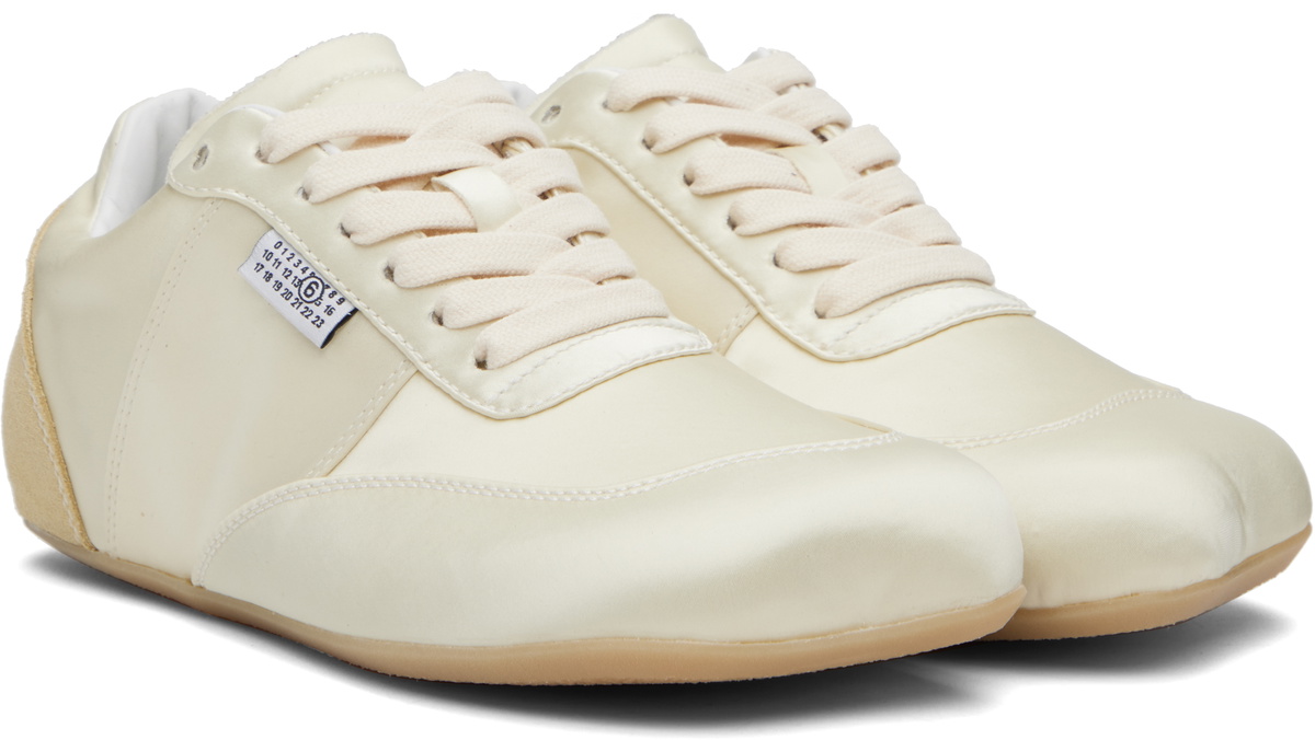 MM6 Maison Margiela Yellow Satin Factory Sneakers