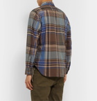 Beams Plus - Checked Cotton-Flannel Shirt - Blue