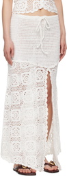 Holzweiler White Rosie Crochet Maxi Skirt