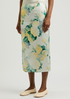 Meryll Rogge Floral-print Satin Midi Skirt Multi Print