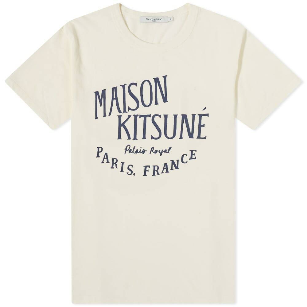 Maison Kitsuné Men's Palais Royal T-Shirt in Latte Maison Kitsune