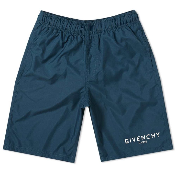 Photo: Givenchy Logo Long Swim Short