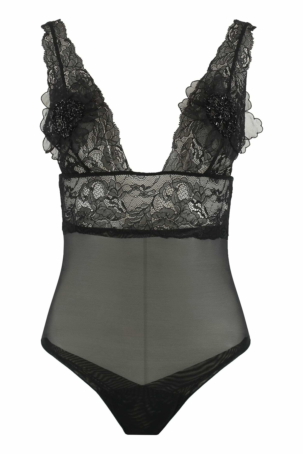 トップス Cotton Lace Bodysuit CHIKA KISADA CHIKA KISADA LACE BODY CO-25085：ボディースーツ（その他