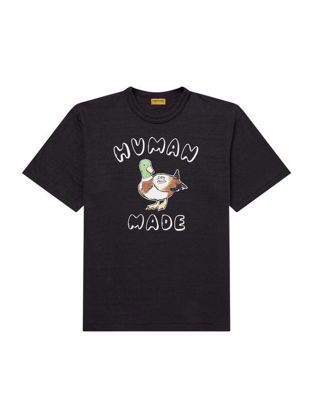Photo: Human Made - Logo-Print Cotton-Jersey T-Shirt - Black