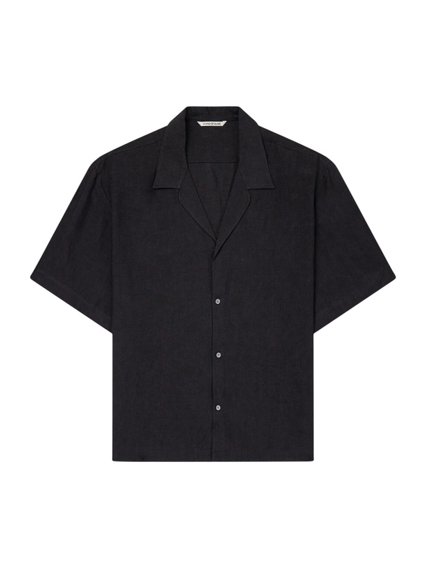 Photo: A Kind Of Guise - Samata Camp-Collar Linen Shirt - Black