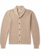 Hartford - Shawl-Collar Ribbed Cotton and Cashmere-Blend Cardigan - Neutrals