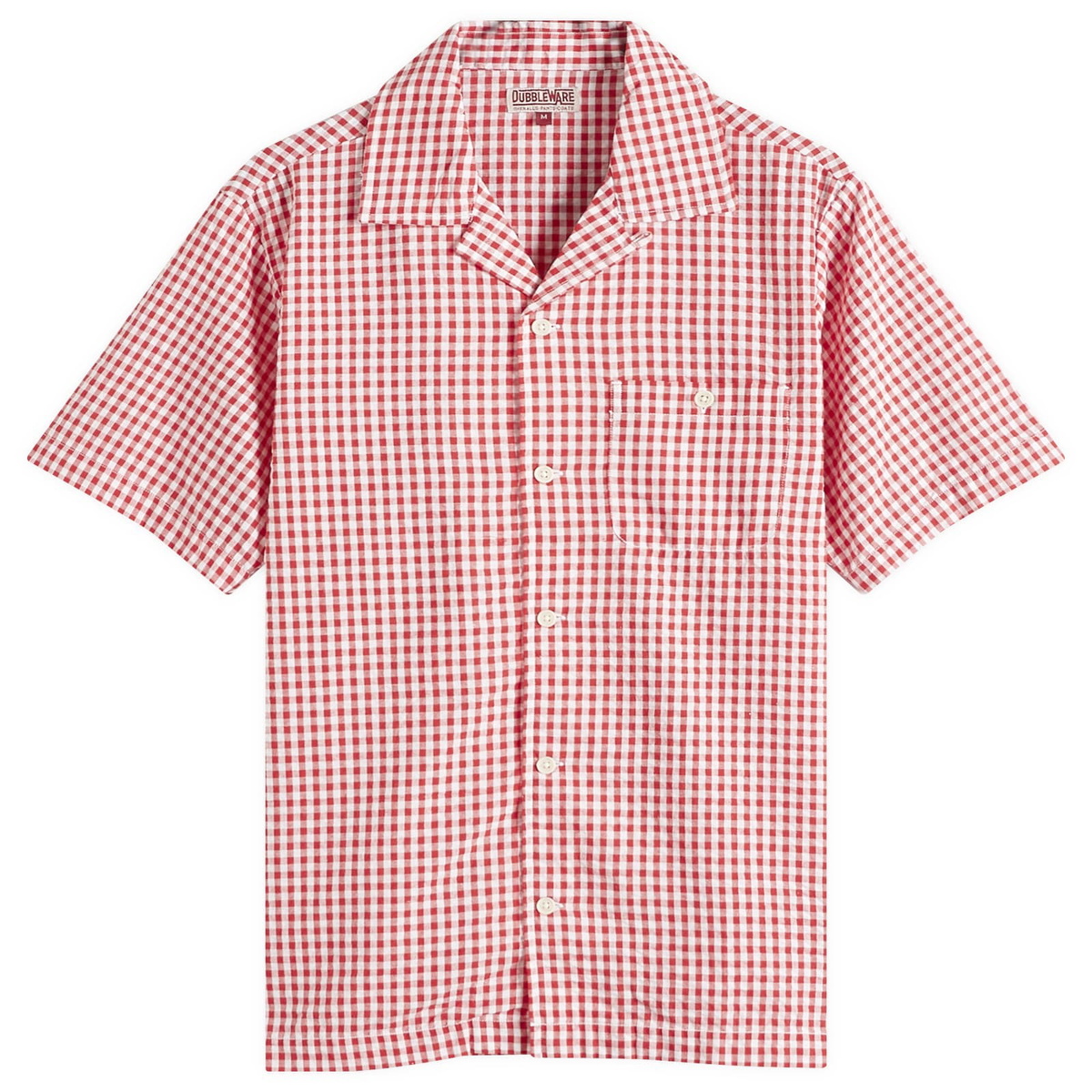 Dubbleware Men's Quincy Seersucker Vacation Shirt in Red