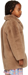 Stand Studio Kids Taupe Camille Faux-Fur Coat