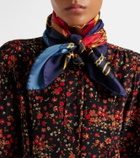 Gucci Printed reversible silk twill scarf