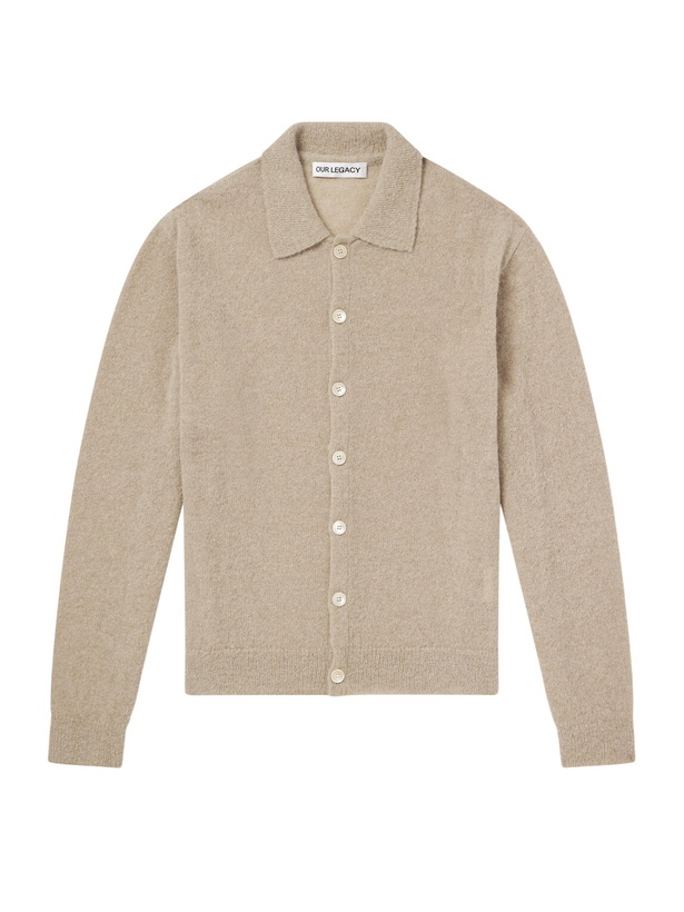 Photo: Our Legacy - Evening Polo Alpaca and Wool-Blend Cardigan - Neutrals