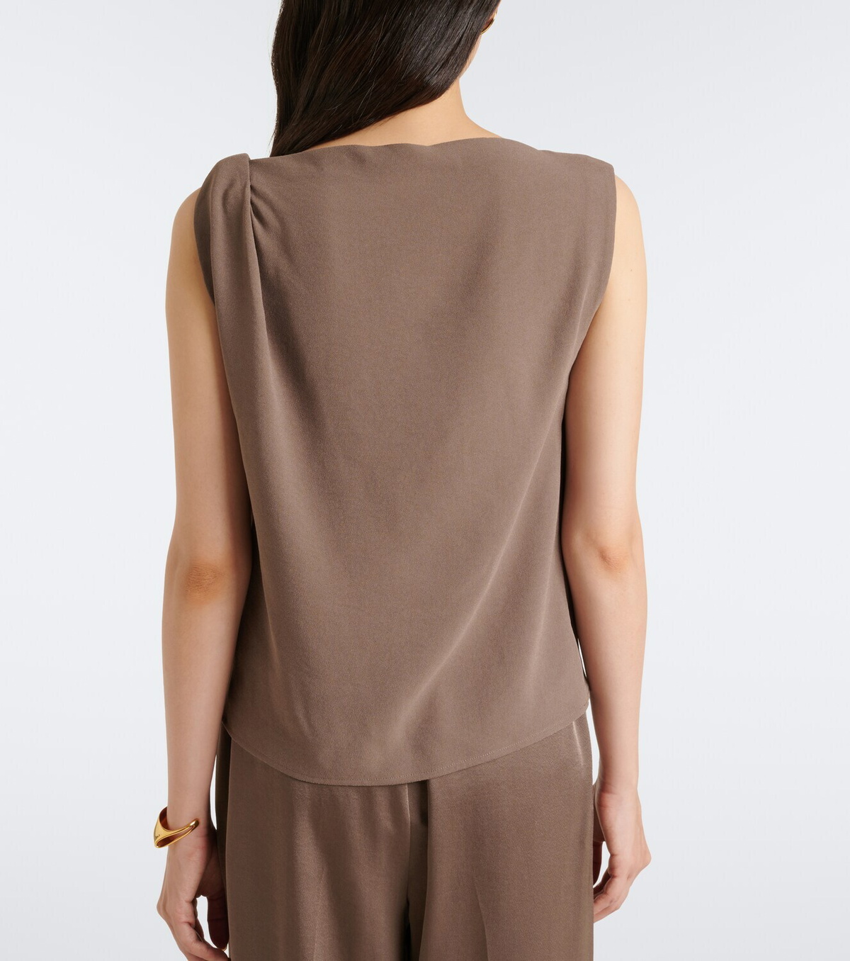 Vince Draped crêpe top